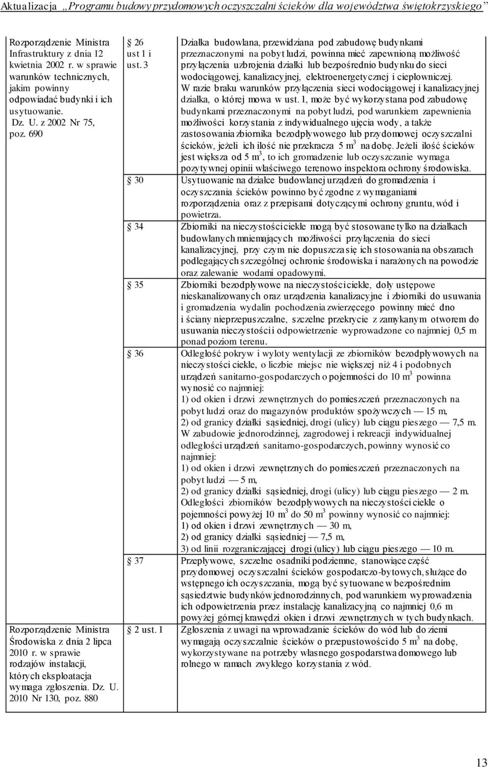 w sprawie rodzajów instalacji, których eksploatacja wymaga zgłoszenia. Dz. U. 2010 Nr 130, poz. 880 26 ust 1 i ust.