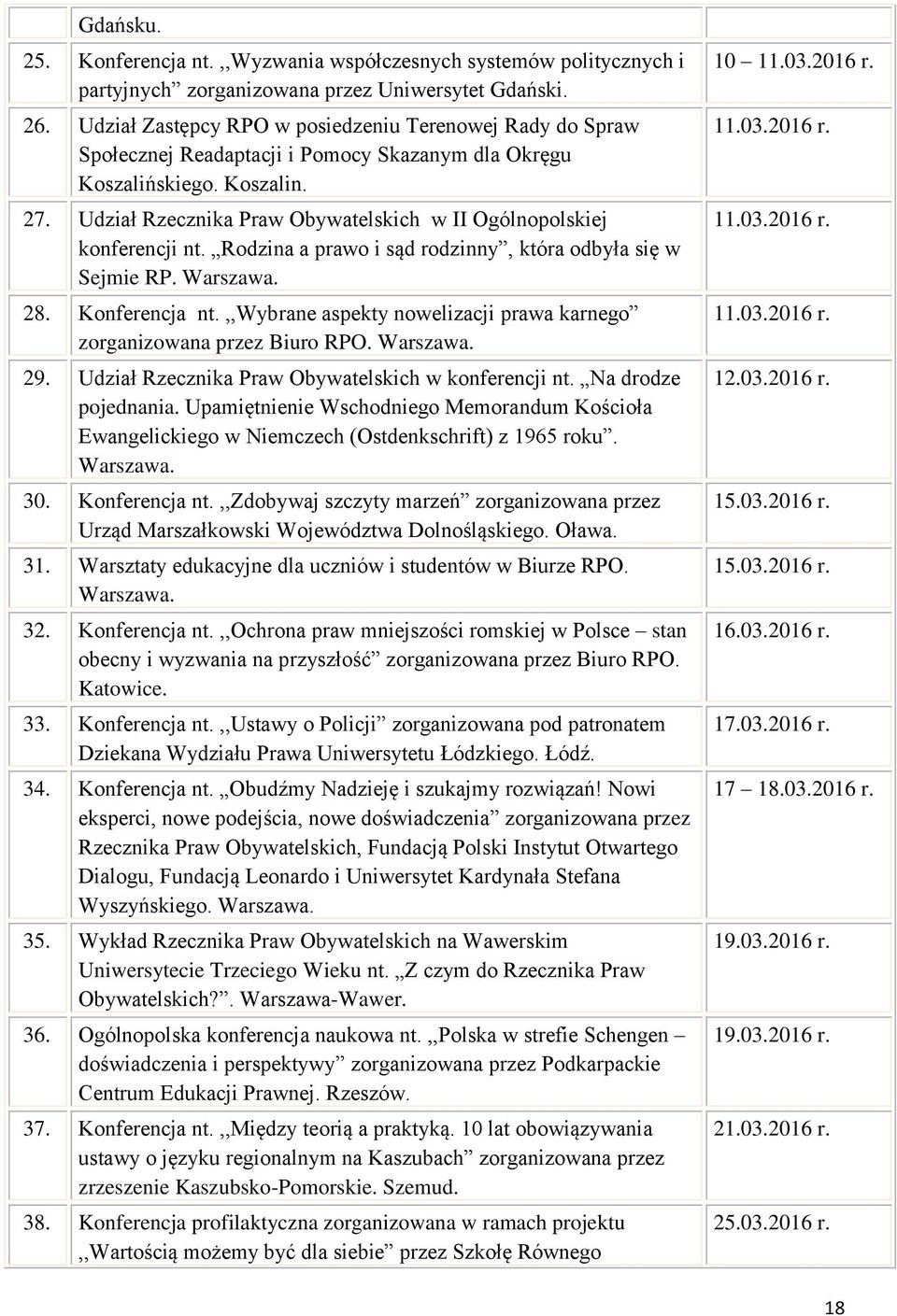 Udział Rzecznika Praw Obywatelskich w II Ogólnopolskiej konferencji nt. Rodzina a prawo i sąd rodzinny, która odbyła się w Sejmie RP. Warszawa. 28. Konferencja nt.