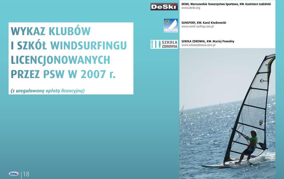 wind-surfing.com.pl SZKOŁA ZDROWIA, KW. Maciej Powolny www.szkolazdrowia.