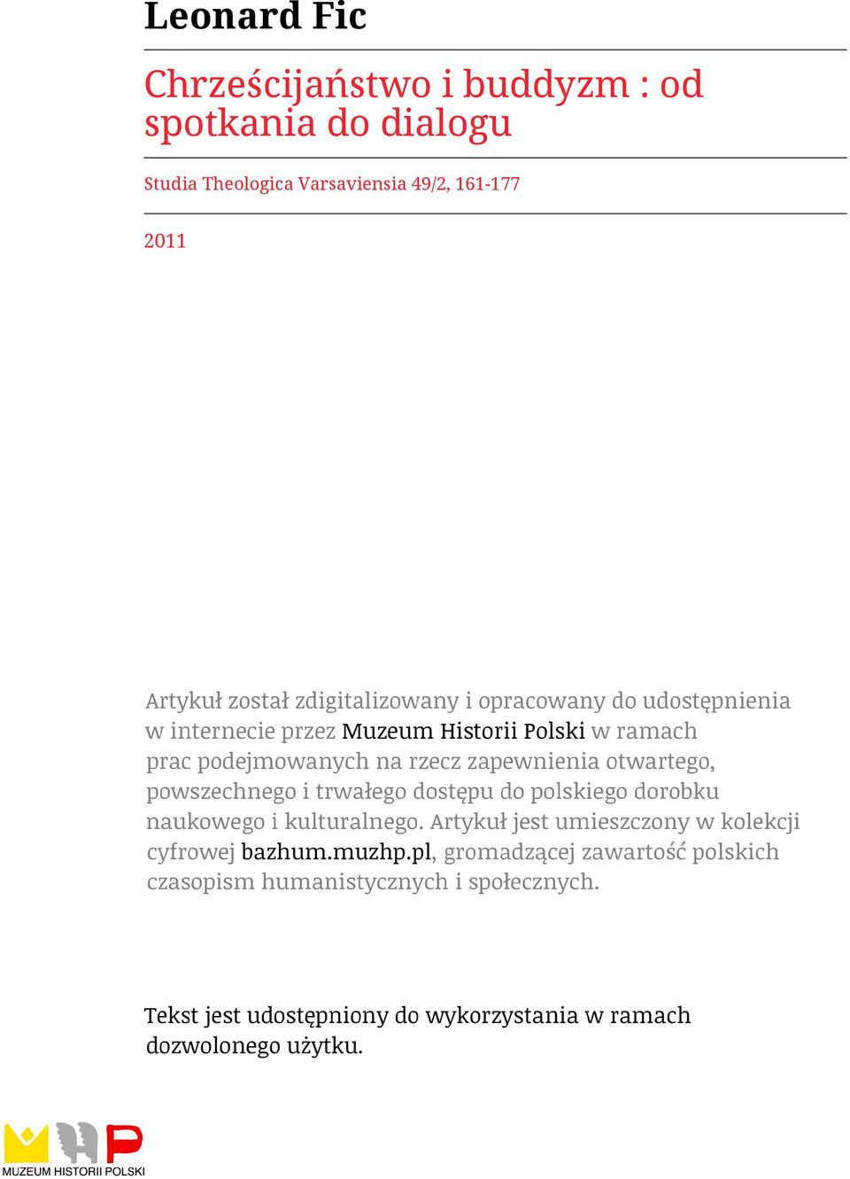 dialogu Studia Theologica