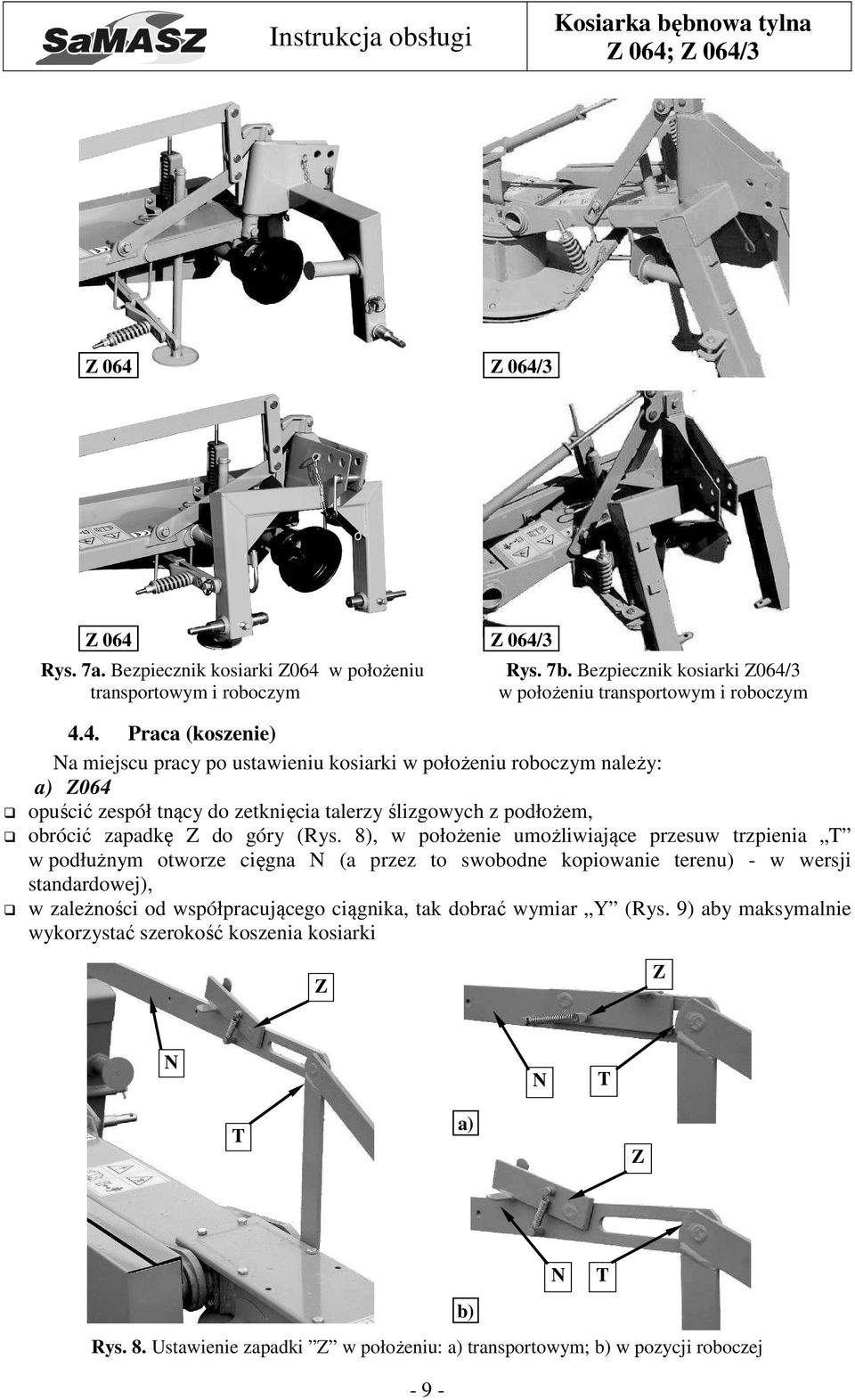 3 3 Rys. 7a. Bezpiecznik kosiarki Z064 