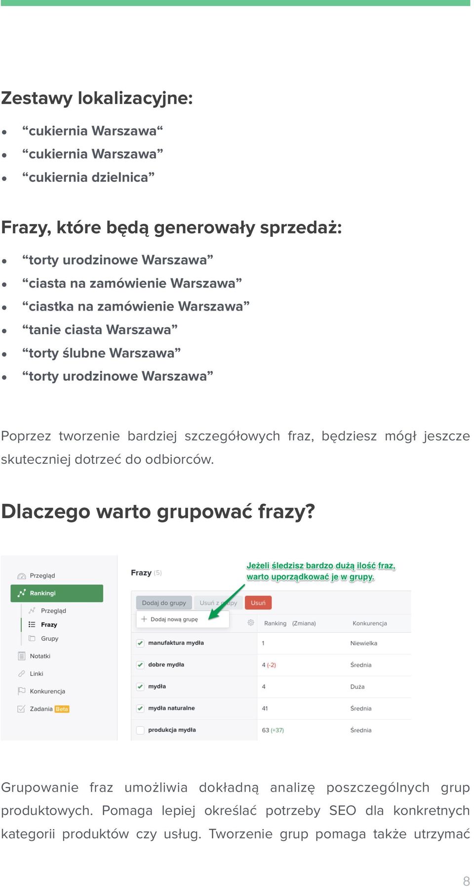 szczegółowych fraz, będziesz mógł jeszcze skuteczniej dotrzeć do odbiorców. Dlaczego warto grupować frazy?