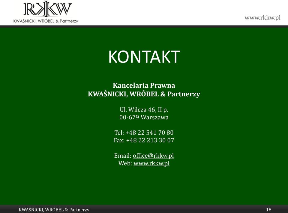 00-679 Warszawa Tel: +48 22 541 70 80 Fax: +48 22