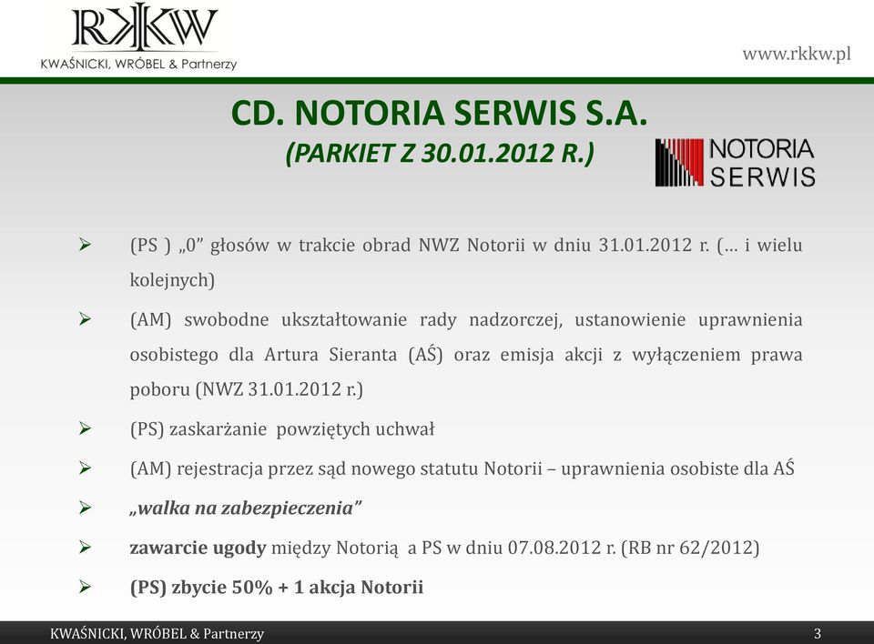 z wyłączeniem prawa poboru (NWZ 31.01.2012 r.