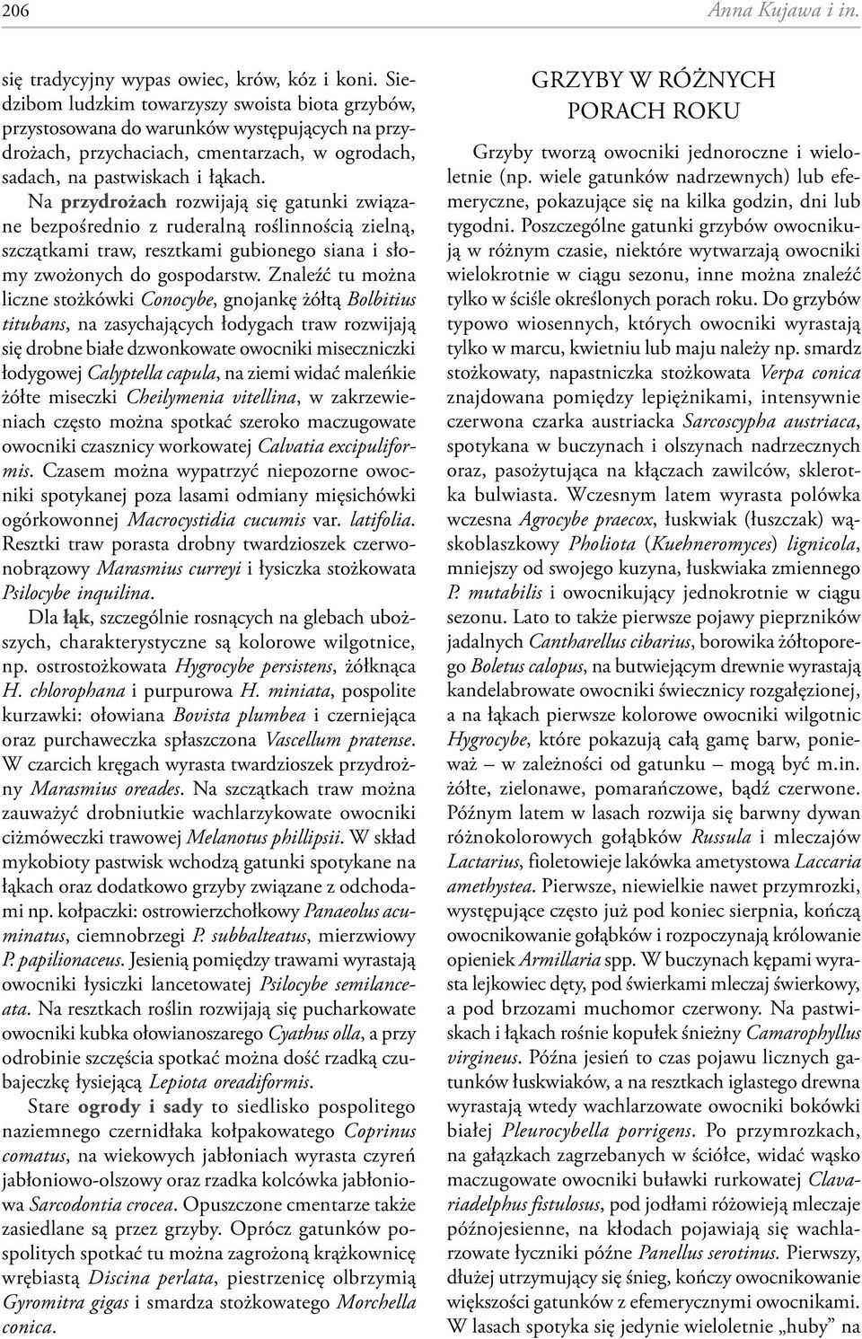 Na przydrożach rozwijają się gatunki związane bezpośrednio z ruderalną roślinnością zielną, szczątkami traw, resztkami gubionego siana i słomy zwożonych do gospodarstw.