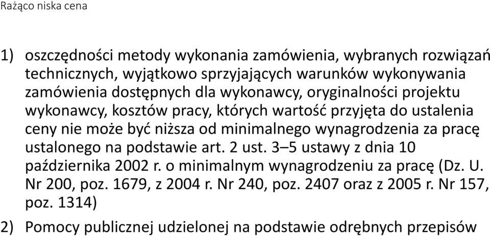 od minimalnego wynagrodzenia za pracę ustalonego na podstawie art. 2 ust. 3 5 ustawy z dnia 10 października 2002 r.