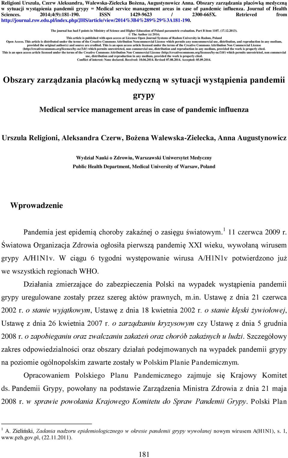 ISSN 1429-9623 / 2300-665X. Retrieved from http://journal.rsw.edu.pl/index.php/jhs/article/view/2014%3b4%289%29%3a181-190.