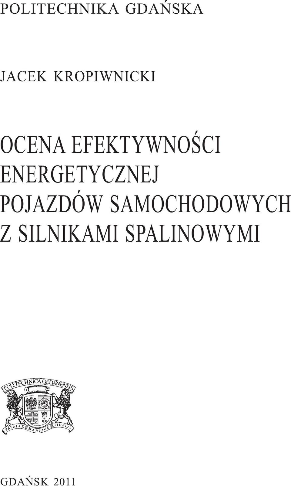 ENERGETYCZNEJ POJAZDÓW