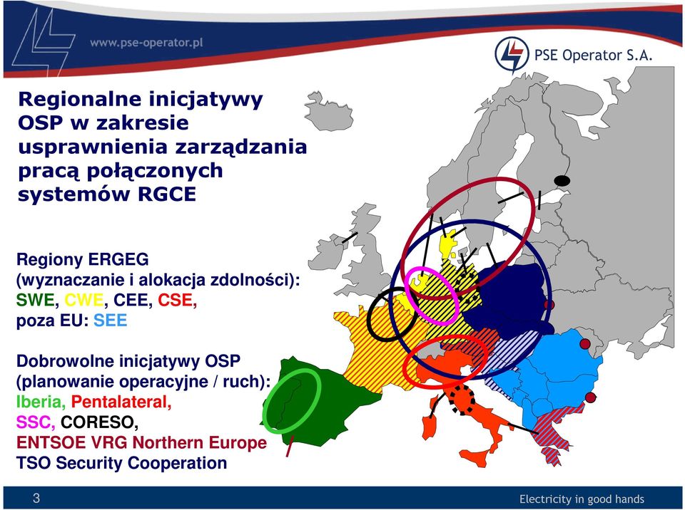 poza EU: SEE Dobrowolne inicjatywy OSP (planowanie operacyjne / ruch): Iberia,