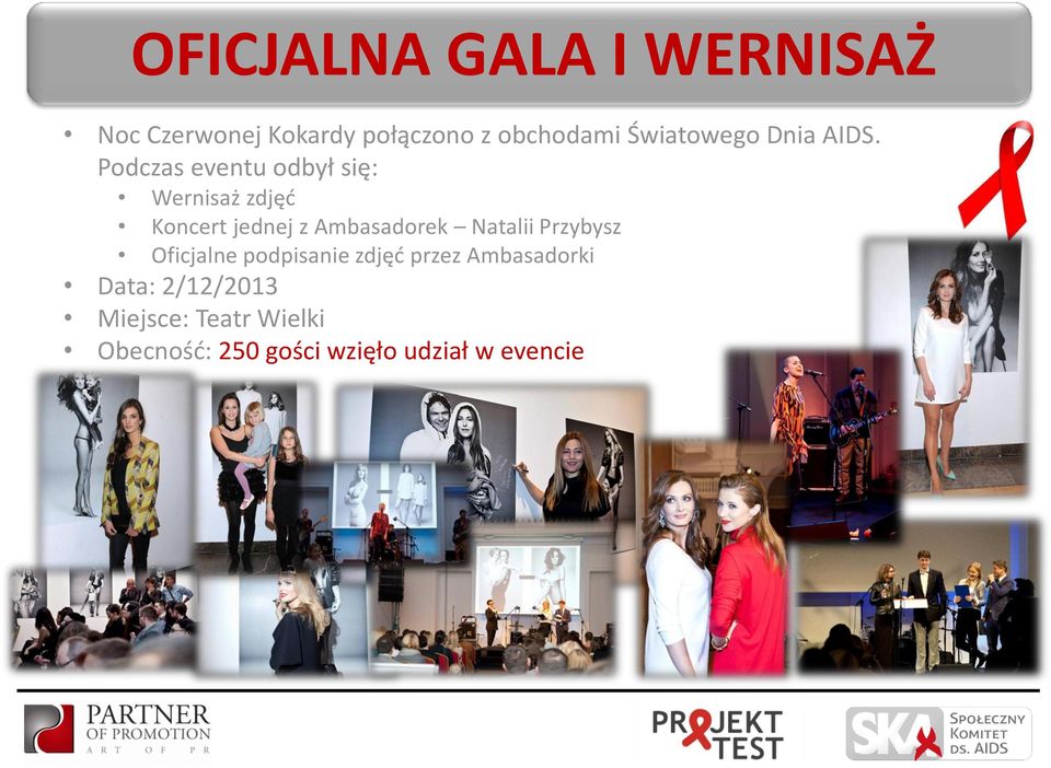 Podczas eventu odbył się: Wernisaż zdjęć Koncert jednej z Ambasadorek