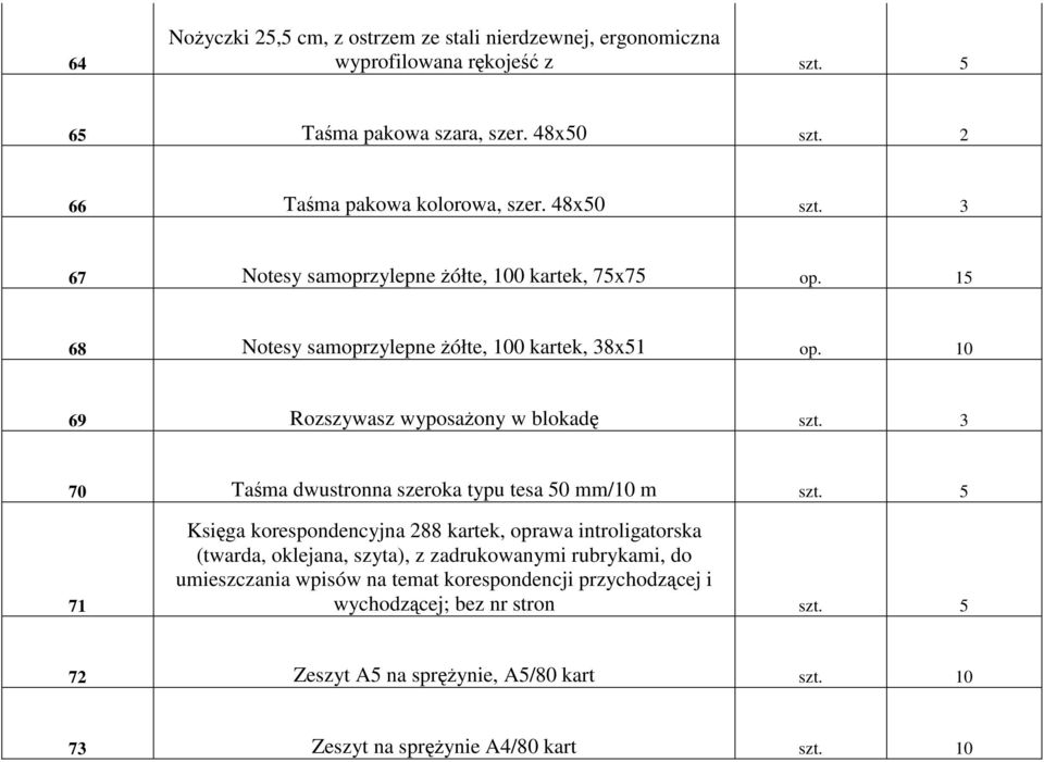 3 70 Taśma dwustronna szeroka typu tesa 50 mm/10 m szt.