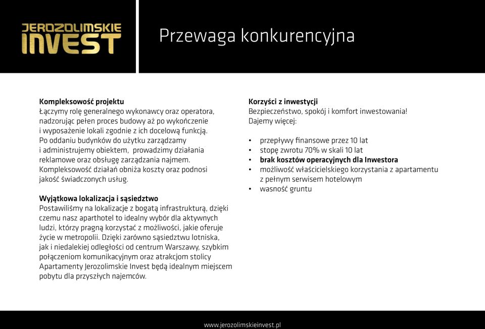 Kompleksowość działań obniża koszty oraz podnosi jakość świadczonych usług.