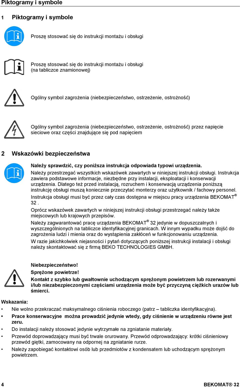 doc @ 20505 @ @ 1 Pos: 4 /Beko Technische Dokumentation/Piktogramme/Gefahr Warnung Vorsicht s/w @ 0\mod_1213265685174_4736.
