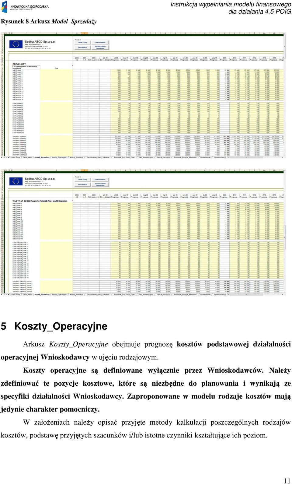 Naley zdefiniowa te pozycje kosztowe, które s niezbdne do planowania i wynikaj ze specyfiki działalnoci Wnioskodawcy.