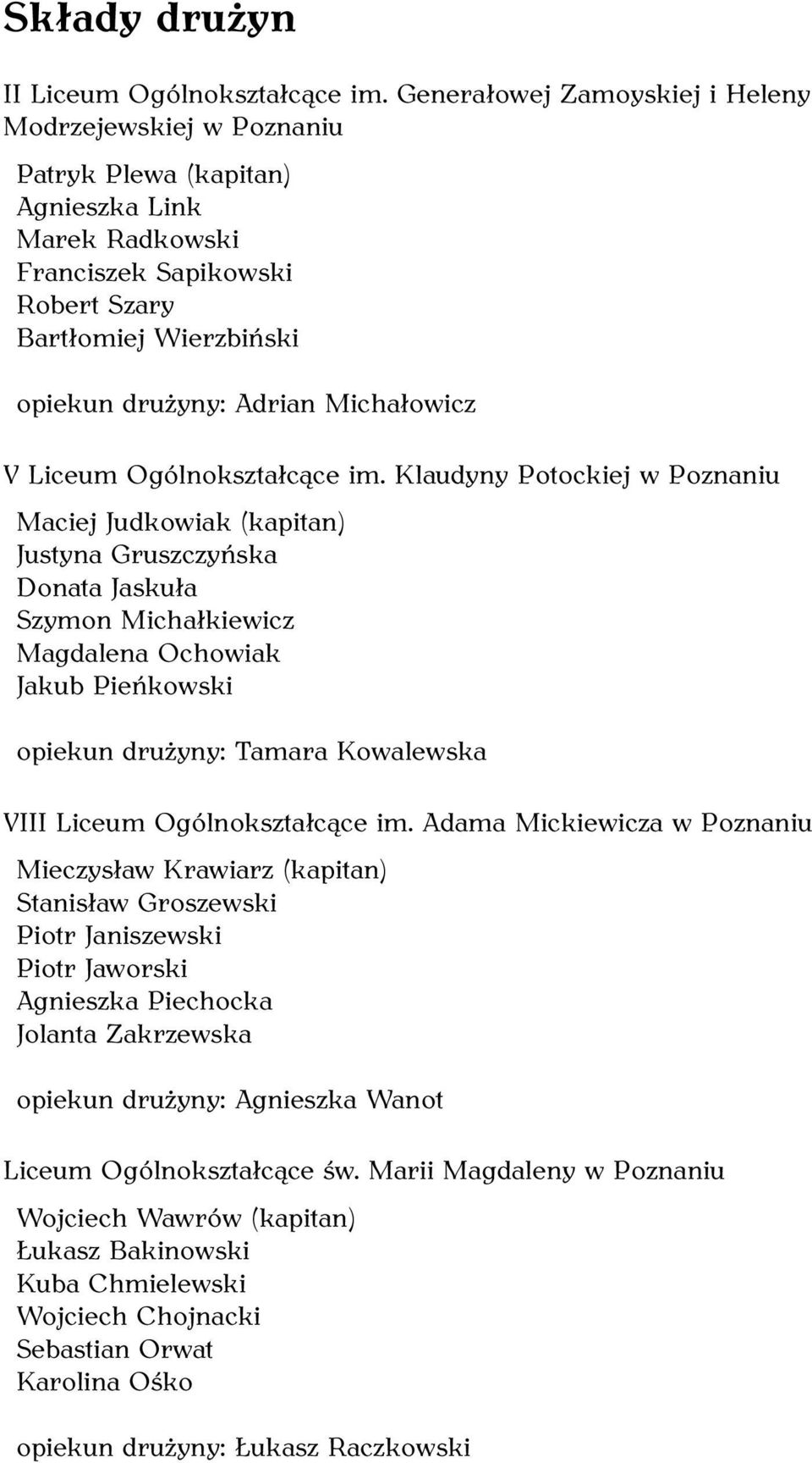 Michałowicz V Liceum Ogólnokształcące im.