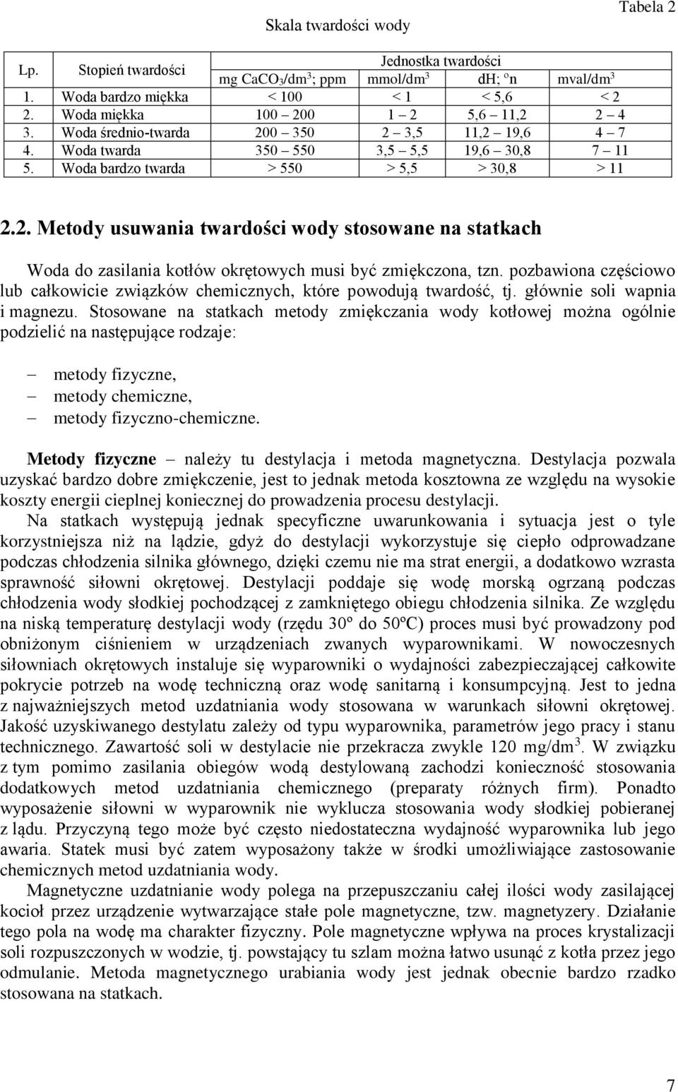 pozbawiona częściowo lub całkowicie związków chemicznych, które powodują twardość, tj. głównie soli wapnia i magnezu.