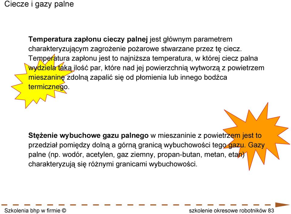 zapalić się od płomienia lub innego bodźca termicznego.