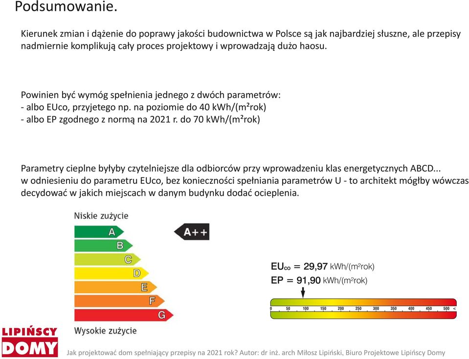 wprowadzają dużo haosu. Powinien być wymóg spełnienia jednego z dwóch parametrów: albo EUco, przyjetego np.