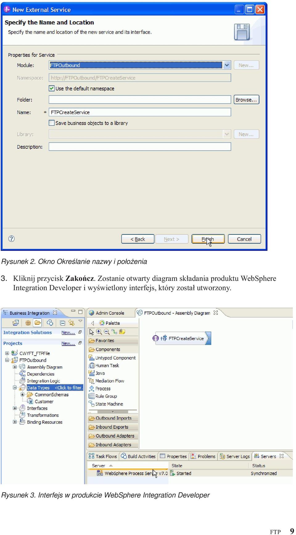 Zostanie otwarty diagram składania produktu WebSphere Integration