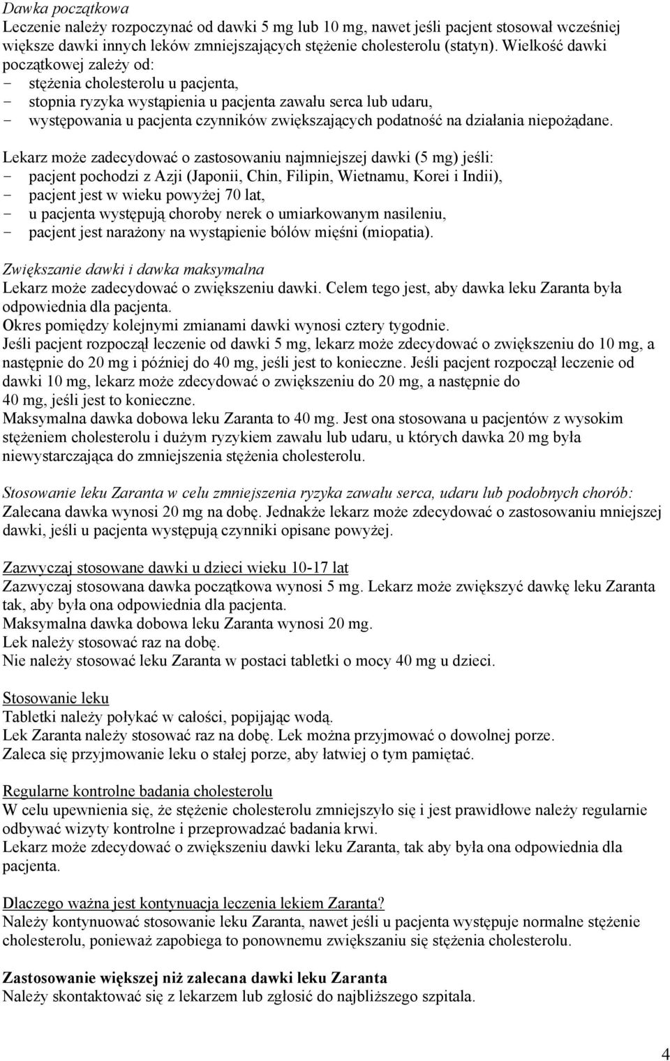 na działania niepożądane.