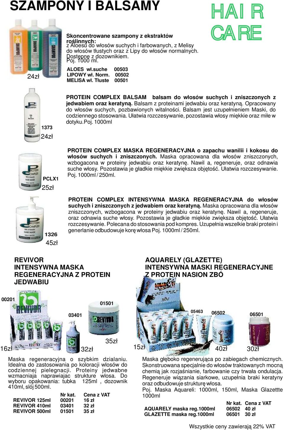 Balsam z proteinami jedwabiu oraz keratyną. Opracowany do włosów suchych, pozbawionych witalności. Balsam jest uzupełnieniem Maski, do codziennego stosowania.