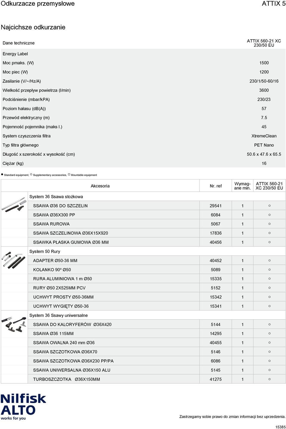 5 Pojemność pojemnika (maks l.) 45 System czyszczenia filtra Typ filtra głównego XtremeClean PET Nano Długość x szerokość x wysokość (cm) 50.6 x 47.6 x 65.