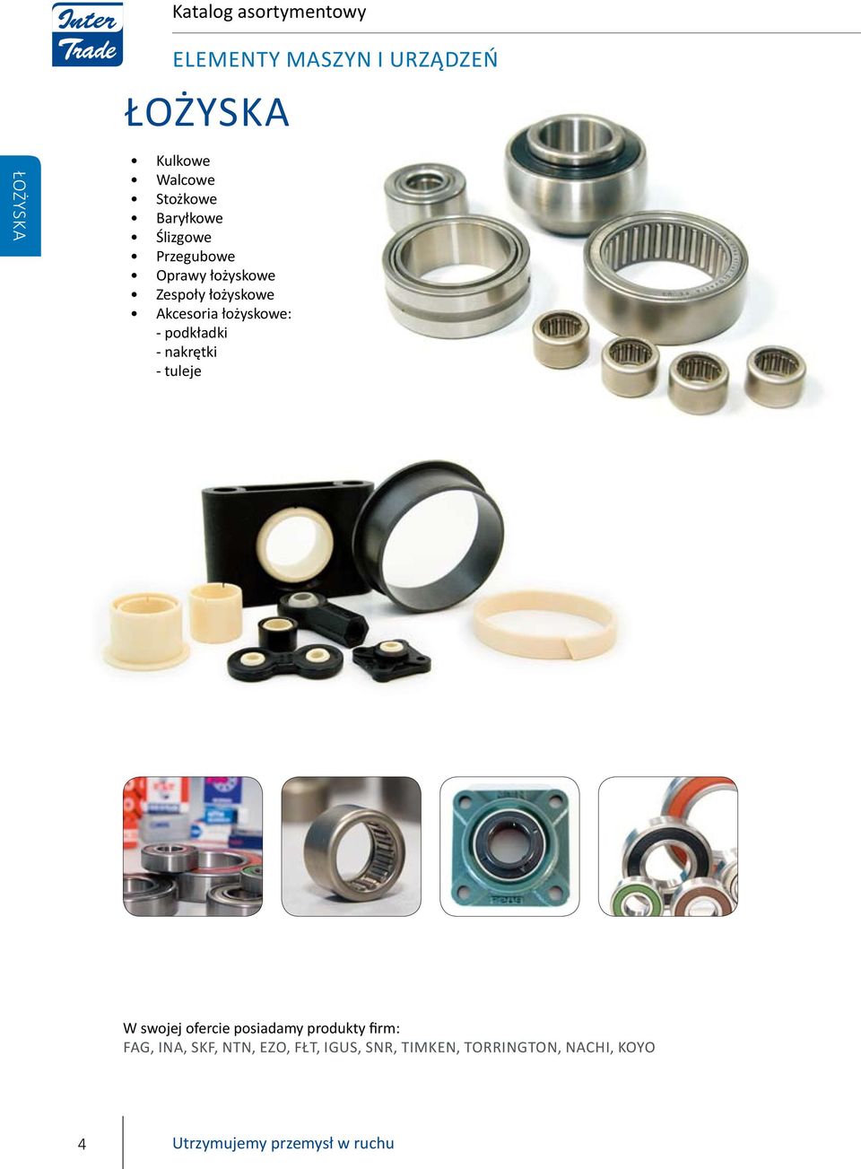 nakrętki - tuleje w swojej ofercie posiadamy produkty firm: fag, ina, skf,