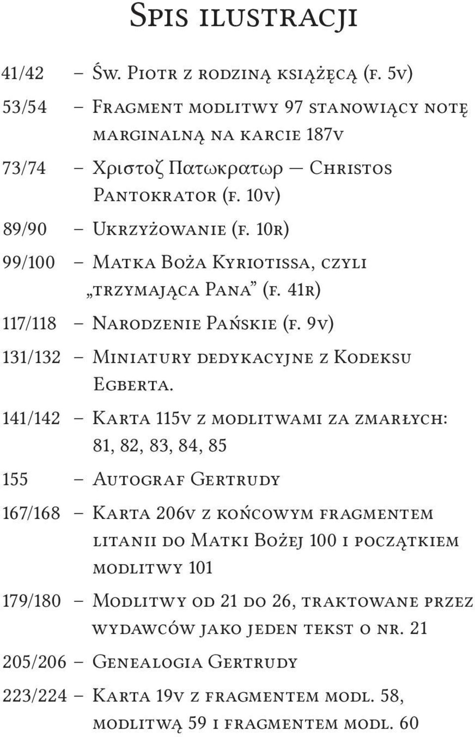 141/142 Karta 115v z modlitwami za zmarłych: 81, 82, 83, 84, 85 155 Autograf Gertrudy 167/168 Karta 206v z końcowym fragmentem litanii do Matki Bożej 100 i początkiem modlitwy 101