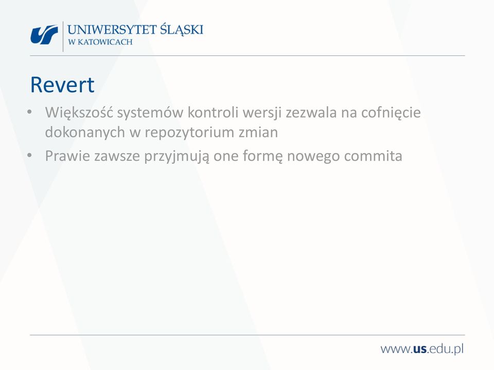 dokonanych w repozytorium zmian