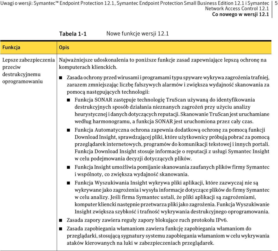 Zasada ochrony przed wirusami i programami typu spyware wykrywa zagrożenia trafniej, zarazem zmniejszając liczbę fałszywych alarmów i zwiększa wydajność skanowania za pomocą następujących