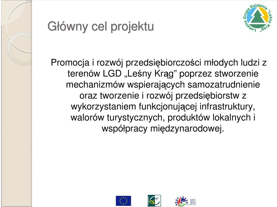 samozatrudnienie oraz tworzenie i rozwój przedsiębiorstw z wykorzystaniem
