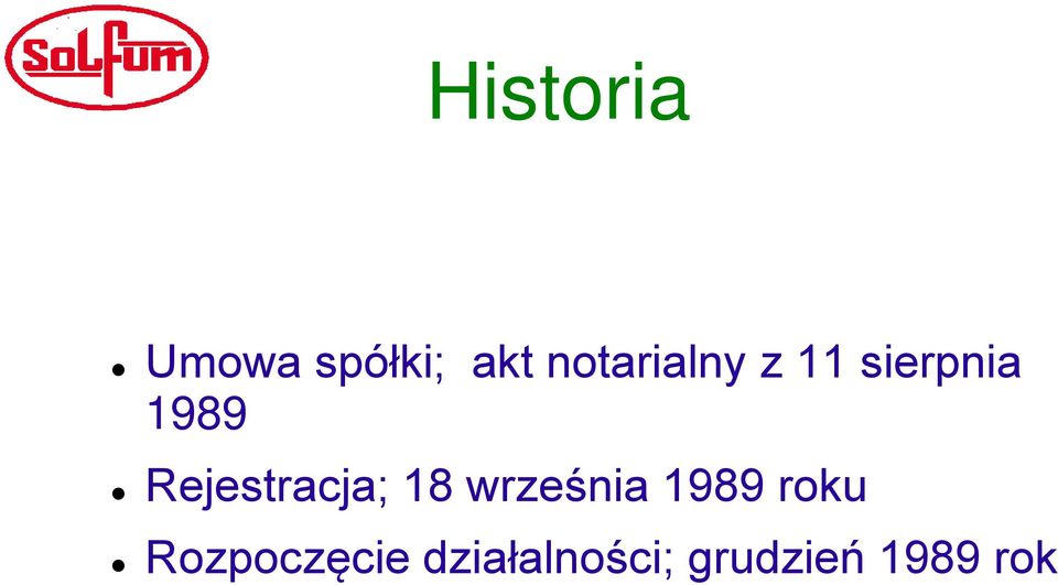 Rejestracja; 18 września 1989