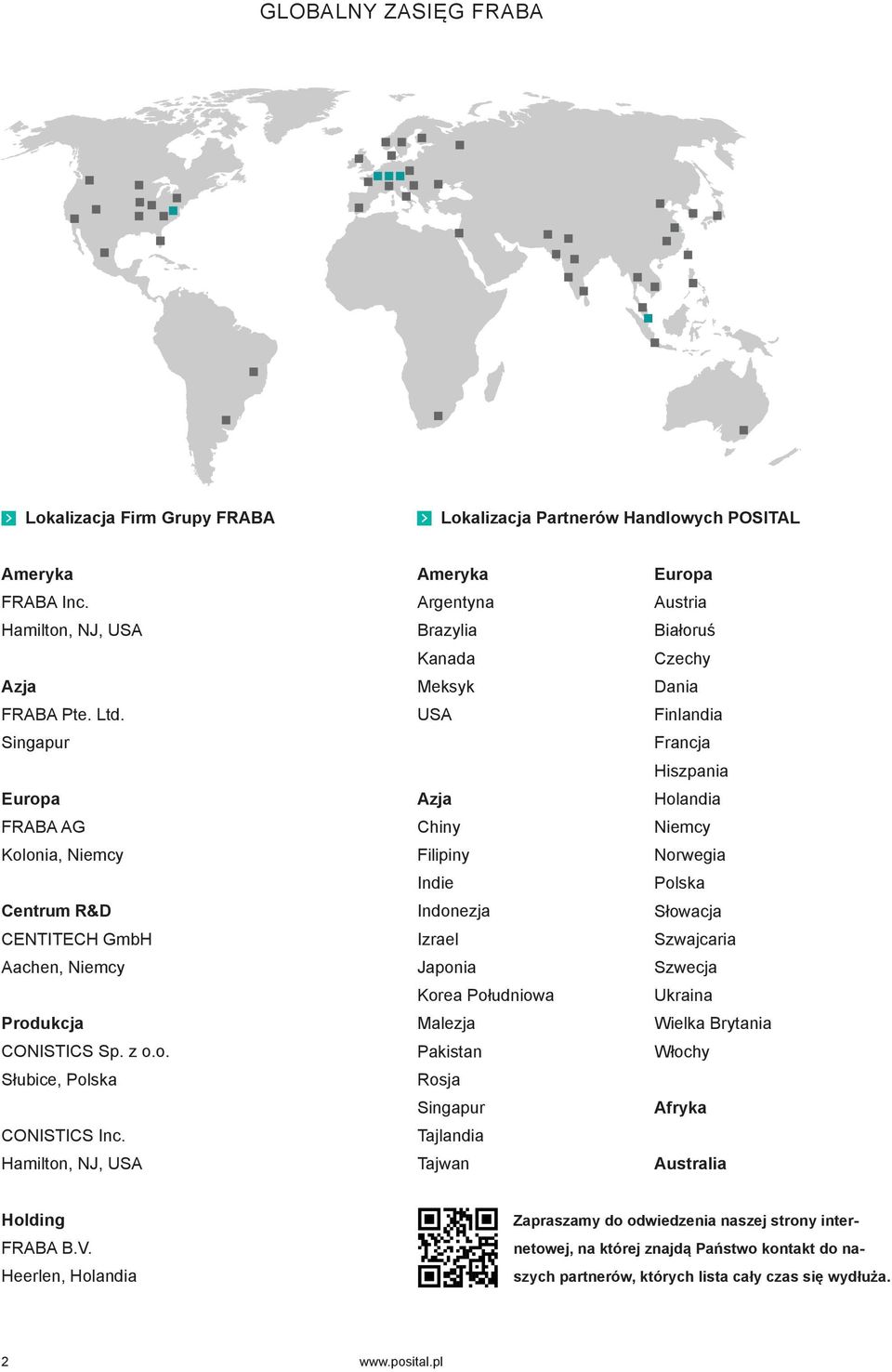 Hamilton, NJ, USA Ameryka Argentyna Brazylia Kanada Meksyk USA Azja Chiny Filipiny Indie Indonezja Izrael Japonia Korea Południowa Malezja Pakistan Rosja Singapur Tajlandia Tajwan Europa Austria