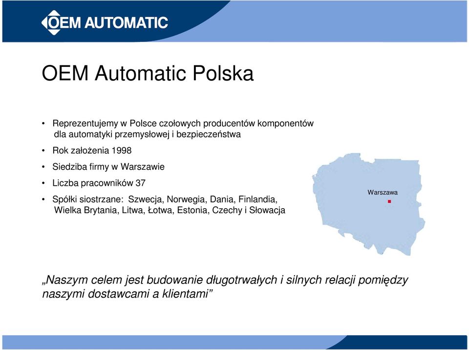 Spółki siostrzane: Szwecja, Norwegia, Dania, Finlandia, Wielka Brytania, Litwa, Łotwa, Estonia, Czechy