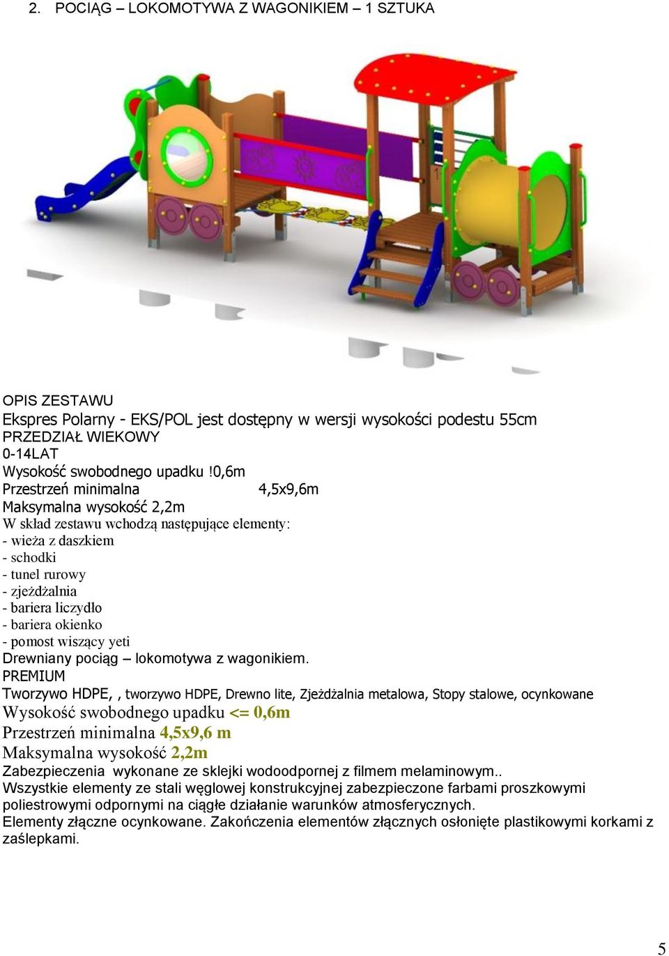 okienko - pomost wiszący yeti Drewniany pociąg lokomotywa z wagonikiem.