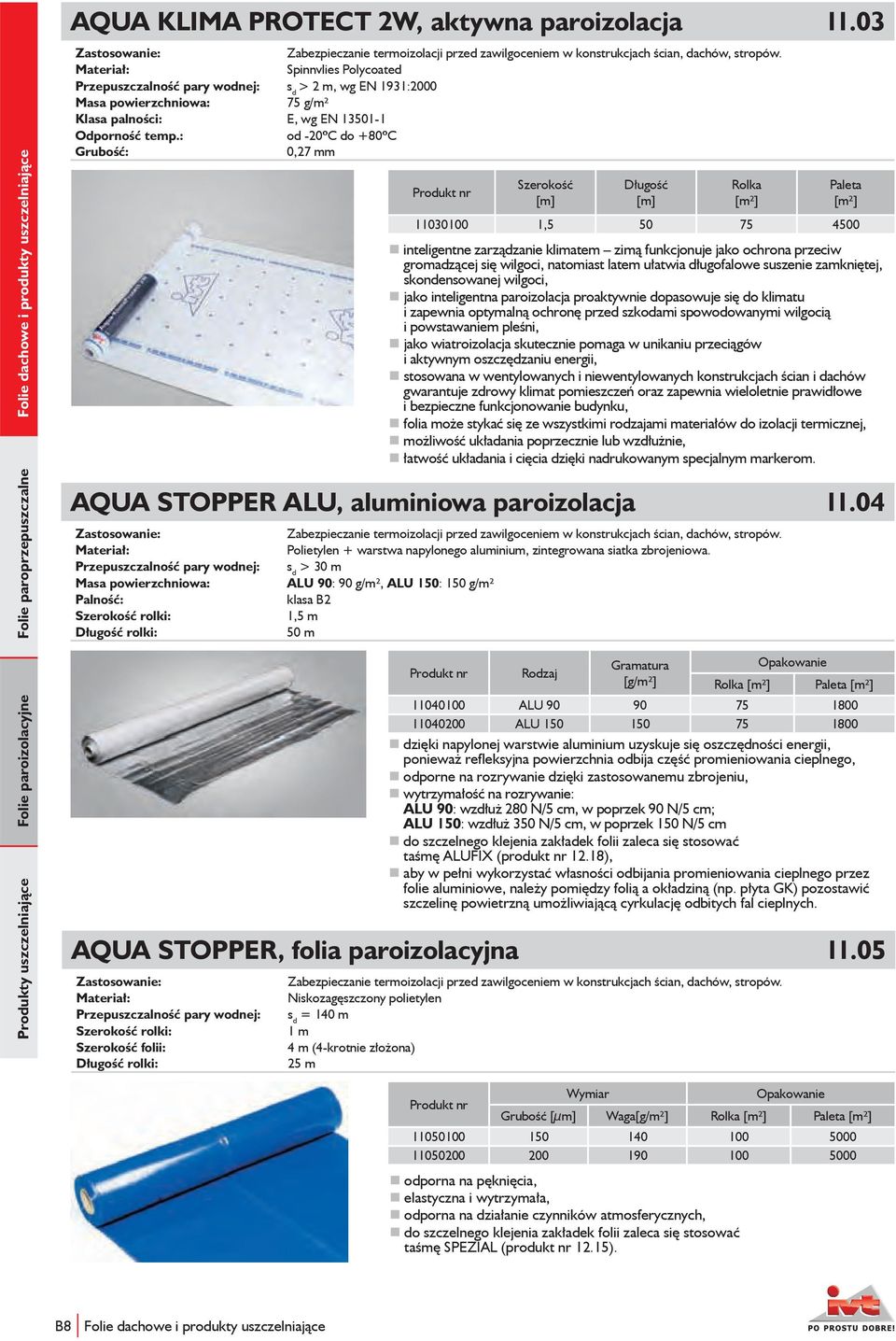 : od -20ºC do +80ºC Grubość: 0,27 mm Szerokość [m] Długość [m] Rolka [m²] Paleta [m²] 11030100 1,5 50 75 4500 inteligentne zarządzanie klimatem zimą funkcjonuje jako ochrona przeciw gromadzącej się