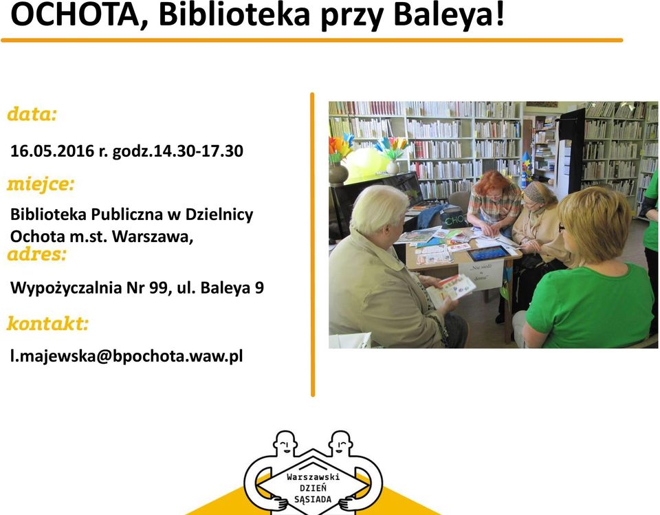 30 Biblioteka Publiczna w Dzielnicy Ochota m.