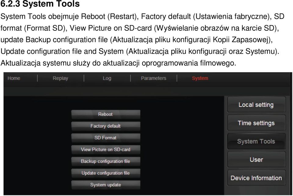 configuration file (Aktualizacja pliku konfiguracji Kopii Zapasowej), Update configuration file and