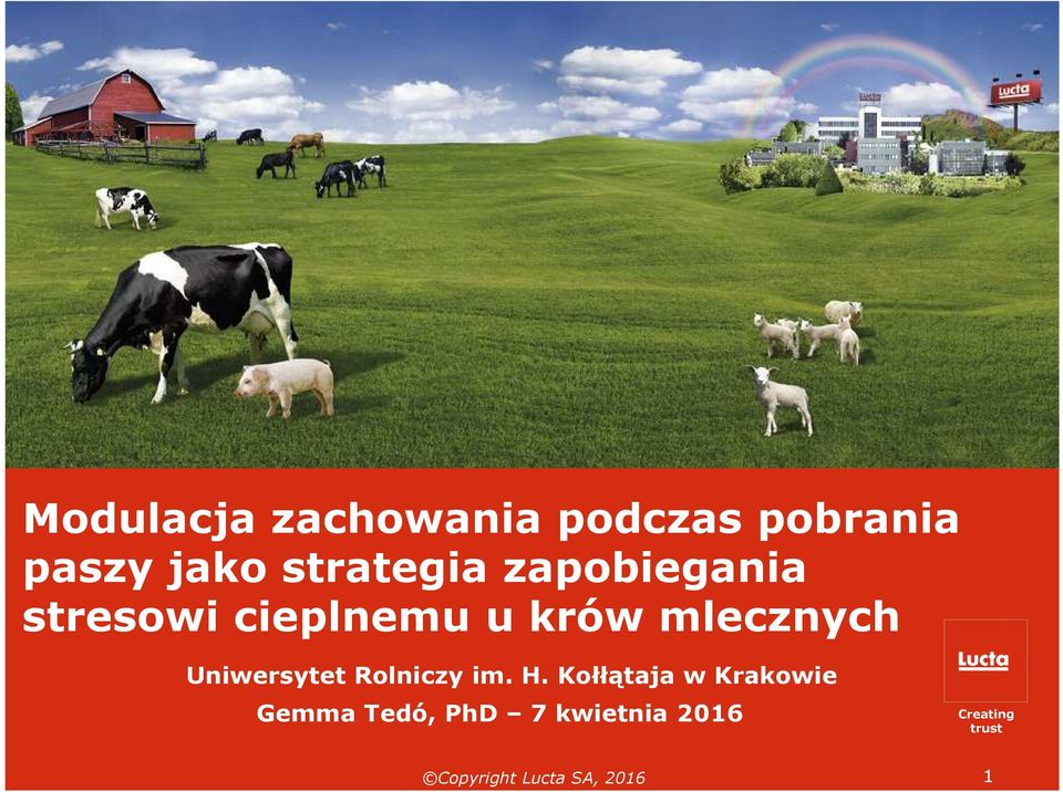 u krów mlecznych Uniwersytet Rolniczy im. H.