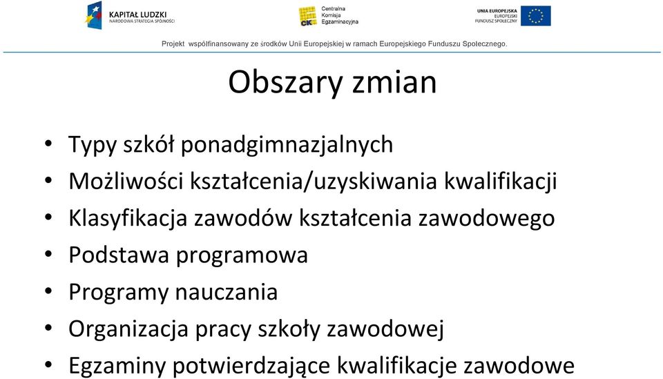 kształcenia zawodowego Podstawa programowa Programy nauczania