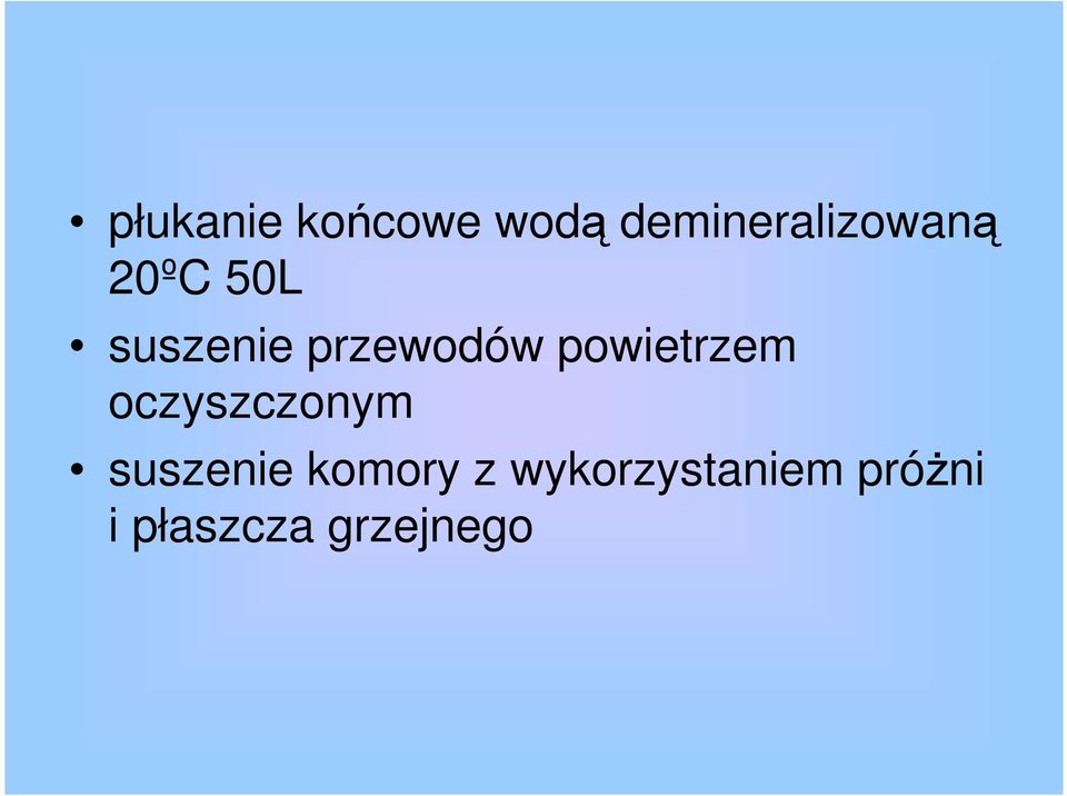 przewodów powietrzem oczyszczonym