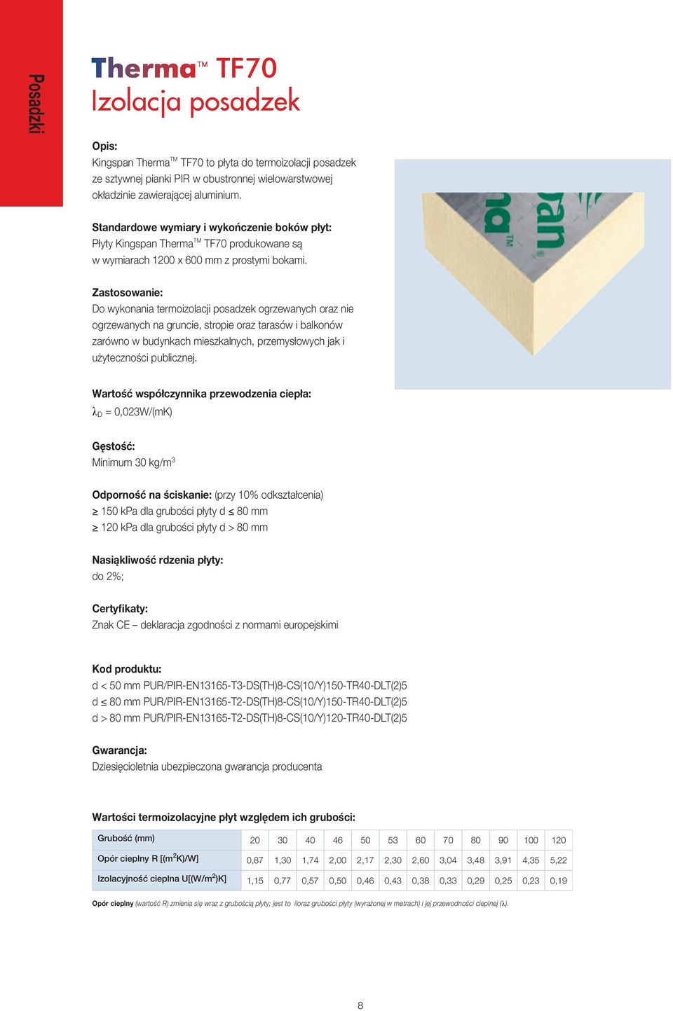 Do wykonania termoizolacji posadzek ogrzewanych oraz nie ogrzewanych na gruncie, stropie oraz tarasów i balkonów zarówno w budynkach mieszkalnych, przemysłowych jak i użyteczności publicznej.