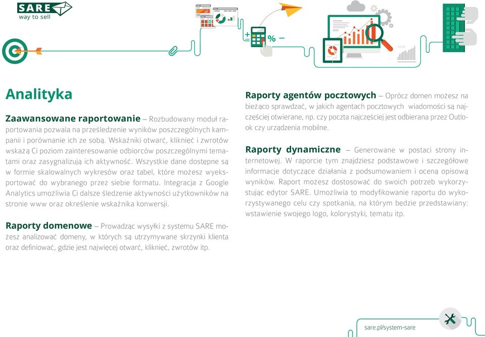 Wszystkie dane dostępne są w formie skalowalnych wykresów oraz tabel, które możesz wyeksportować do wybranego przez siebie formatu.