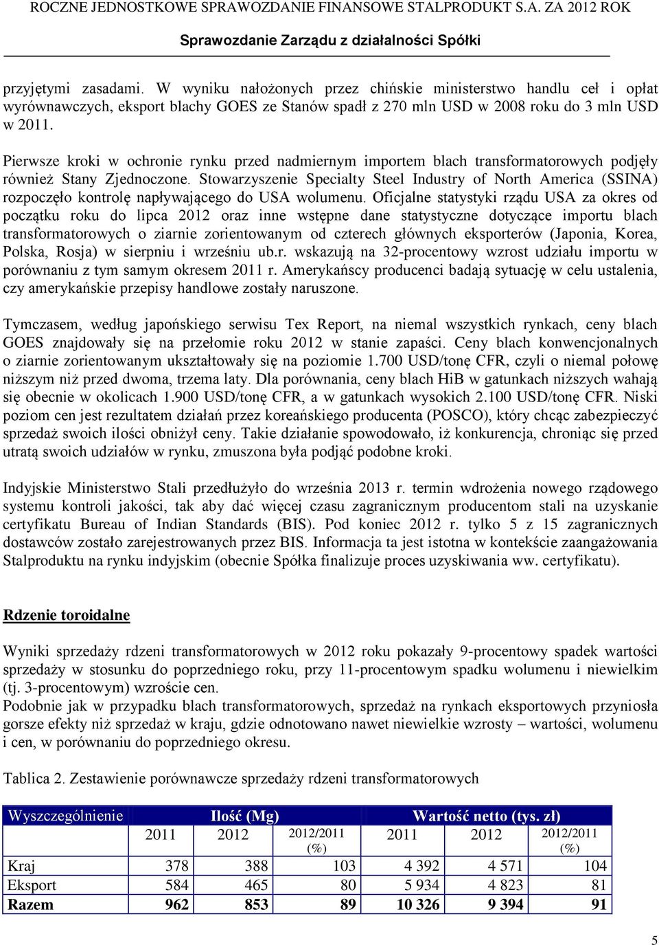 Stowarzyszenie Specialty Steel Industry of North America (SSINA) rozpoczęło kontrolę napływającego do USA wolumenu.