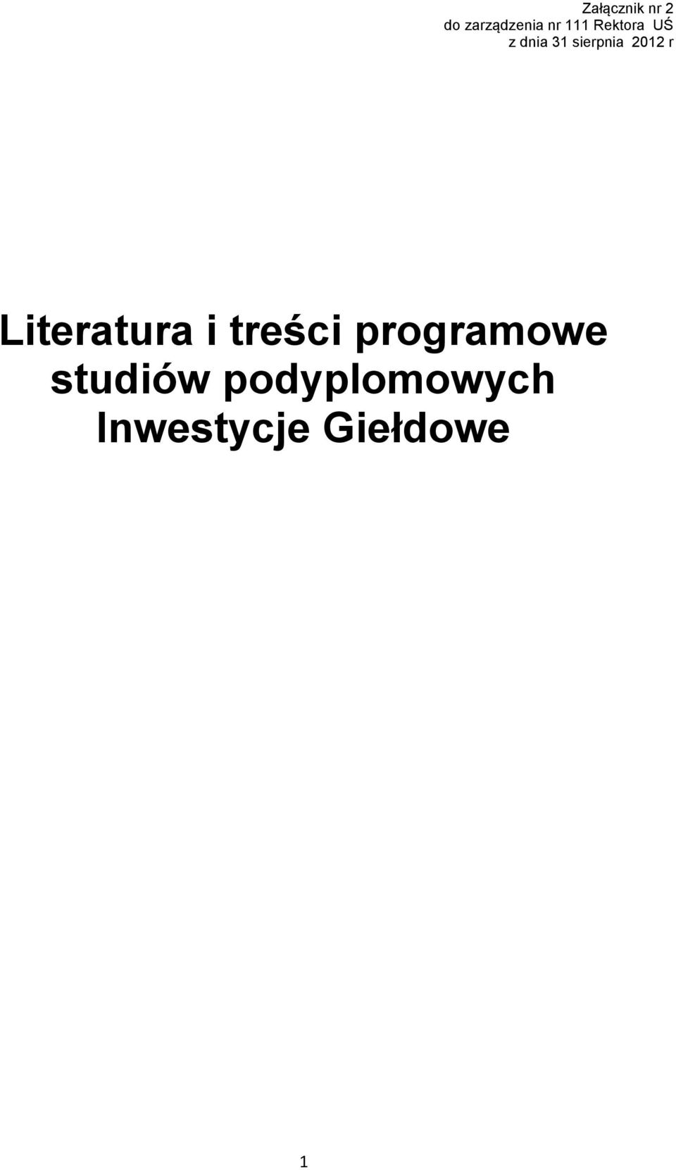 Literatura i treści programowe