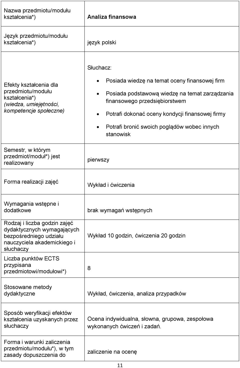 realizowany pierwszy Forma realizacji zajęć Wykład i ćwiczenia Wymagania wstępne i dodatkowe Rodzaj i liczba godzin zajęć dydaktycznych wymagających bezpośredniego udziału nauczyciela akademickiego i