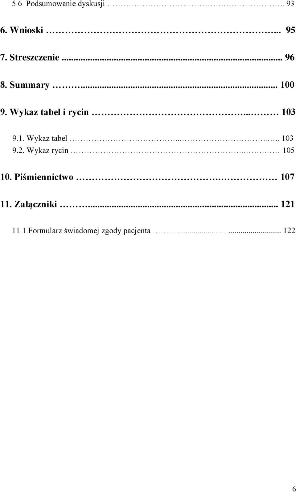 Wykaz rycin... 105 10. Piśmiennictwo. 107 11. Załączniki... 121 11.