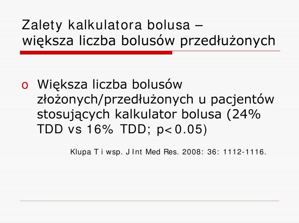 złożonych/przedłużonych u pacjentów stosujących kalkulator