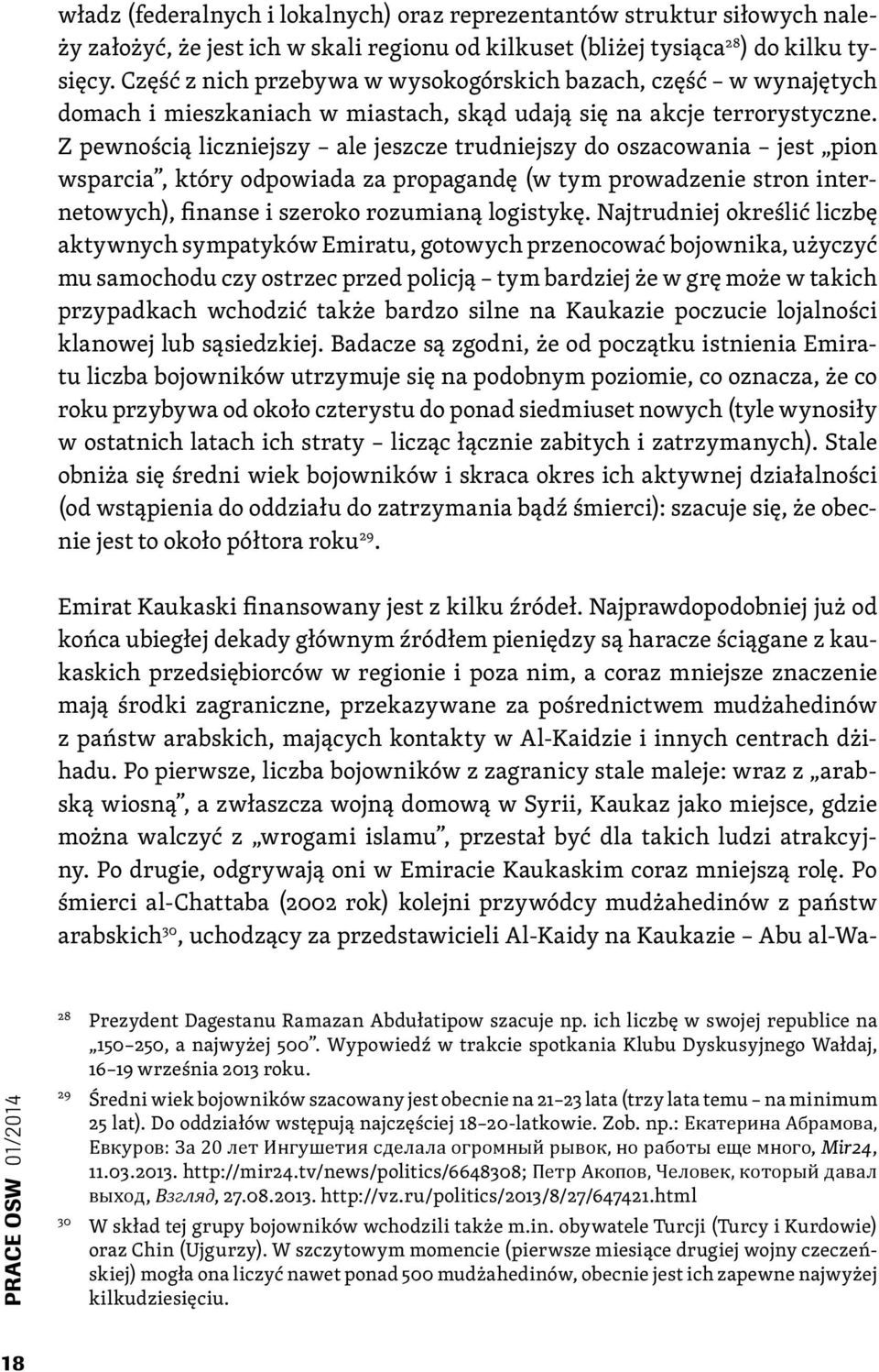 Z pewnością liczniejszy ale jeszcze trudniejszy do oszacowania jest pion wsparcia, który odpowiada za propagandę (w tym prowadzenie stron internetowych), finanse i szeroko rozumianą logistykę.