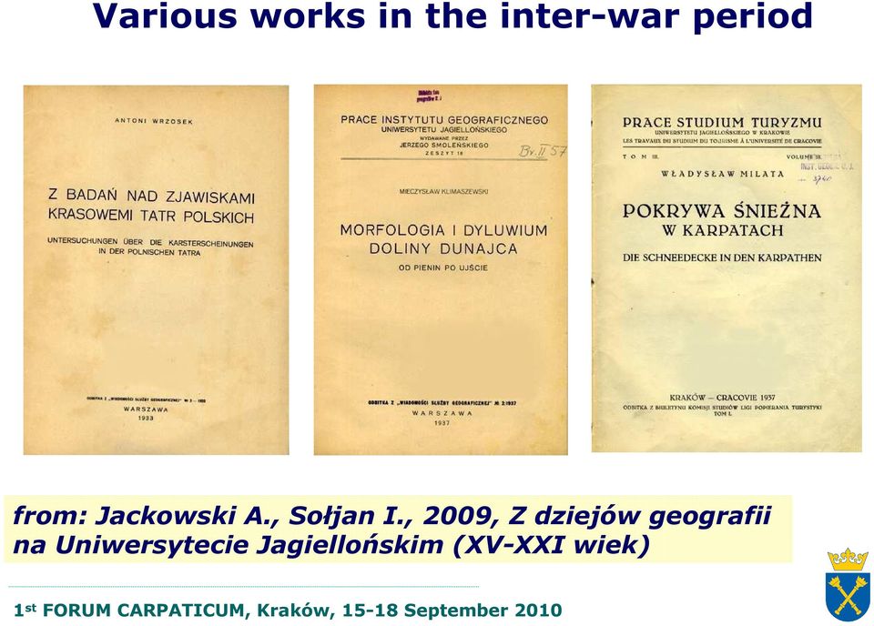 , 2009, Z dziejów geografii na